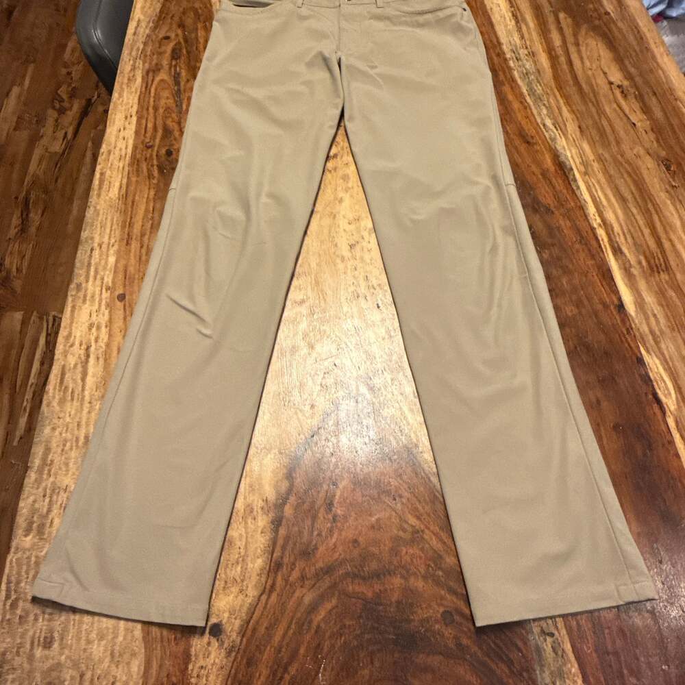 Lululemon Pants Mens 32 Brown Artifact ABC Flat Front Performance Chino
